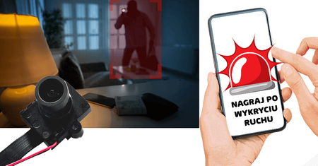 Kamera do ukrycia IP055-A1 5G Wi-Fi IR FHD + zew. mikrofon (Podgląd Na żywo) 5 GHZ