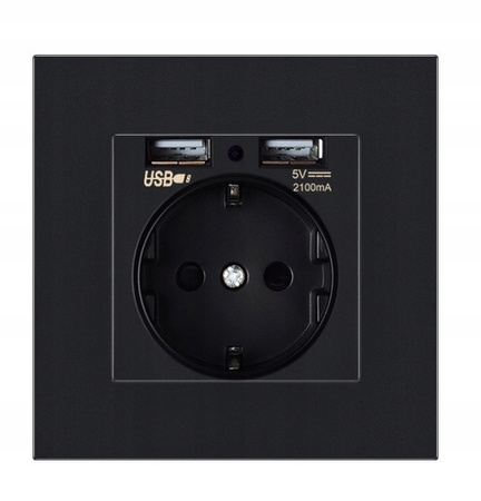 Ukryta mini kamera w gniazdku elektrycznym WiFi USB Czarne