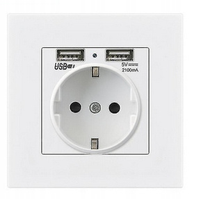 Ukryta mini kamera w gniazdku elektrycznym WiFi USB Białe