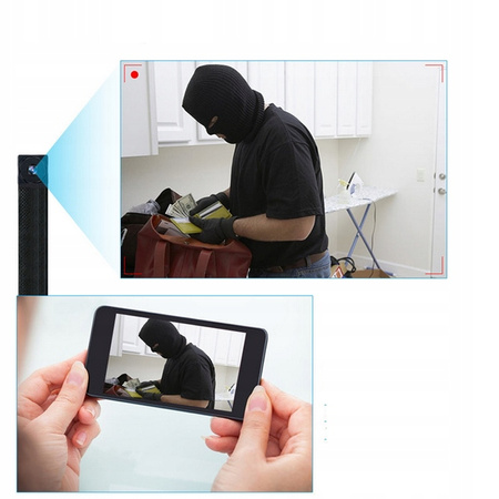 Ukryta mini kamera w gniazdku elektrycznym WiFi USB Czarne