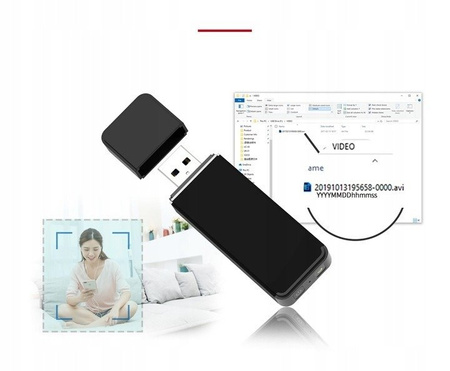 Kamera + Dyktafon UC-60 SZPIEGUJ DYSKRETNIE pendrive USB do 128GB