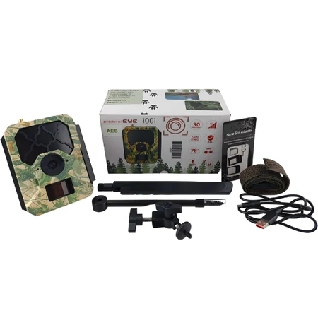 Zestaw Kamera Fotopułapka Predator Eye i001S Full-HD 4G LTE 30MPX + 8XAA + SD 32GB
