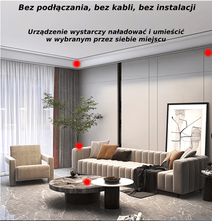 Mini kamera WiFi szpiegowska z czujnikiem ruchu MC02 podgląd online na żywo do 10 dni