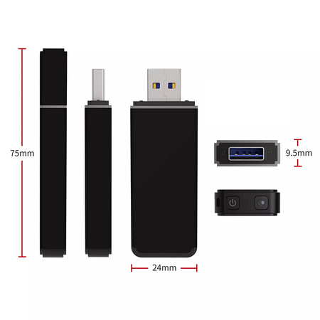 Pendrive z ukrytą kamerą U6 FULL HD + Dyktafon