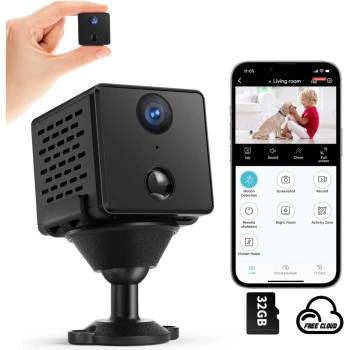 Mini kamera WiFi szpiegowska z czujnikiem ruchu  MC02 podgląd online na żywo do 10 dni