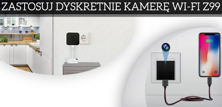 Ładowarka Z99 z Ukrytą Kamerą Wi-FI z trybem nocnym (Podgląd Online)