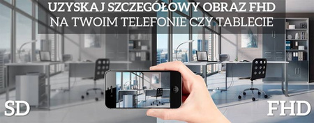 Mini kamera szpiegowska WIFI w ładowarce sieciowej, detekcja ruchu podgląd na żywo IR IP25