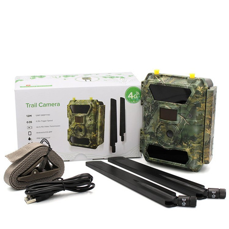 Zestaw Fotopułapka Kamera Leśna SF4.0Pro AES GPS GSM 4G LTE 24MPX + SIM + 32GB + Zasilanie