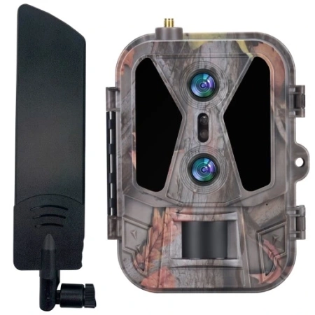 Kamera Leśna Fotopułapka 4K 4G LTE PODGLĄD na ŻYWO Aplikacja HC-950Pro AKU + preparat do wabienia dzików