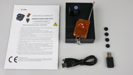 Guzik Efor S40 z mini kamerą szpiegowską FHD na pilot