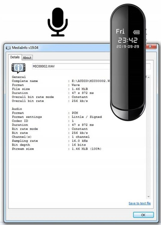Mini kamera szpiegowska V8 dyktafon 64GB Full HD LCD