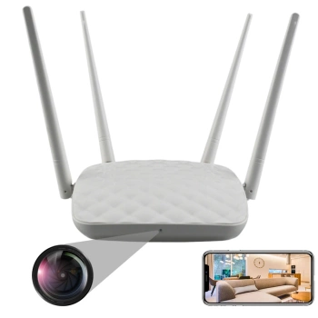 UKRYTA MINI KAMERA ZAMASKOWANA W ROUTERZE PODGLĄD NA ŻYWO WIFI