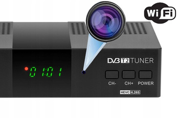 Mini Kamera WiFi Ukryta w Tunerze DVB-T2 + Karta 32GB